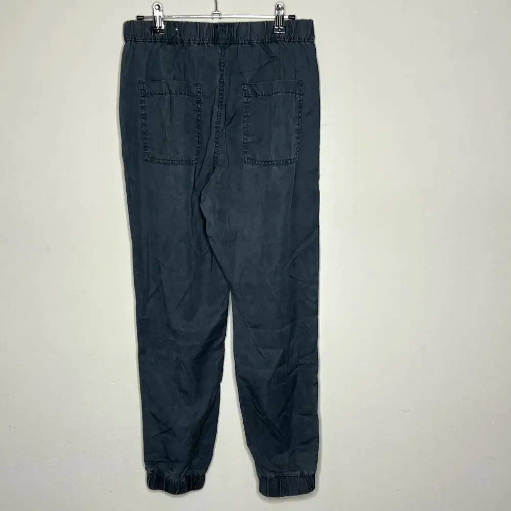 American‎ Eagle Outfitters Grey Elastic Waist Snap Hem Jogger Pants Size Small